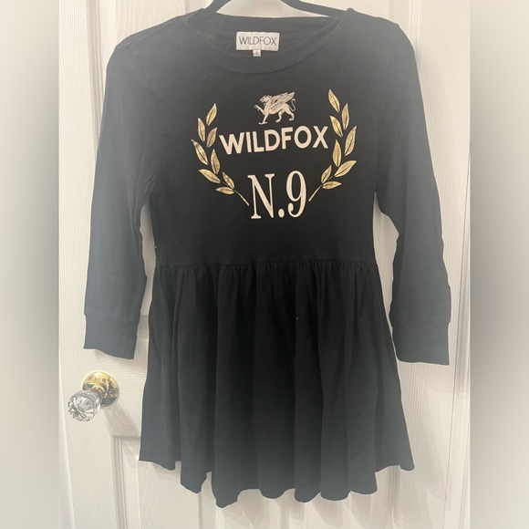Wildfox Black Long Sleeves dress with Wildfox label in the front - Picture 2 of 6